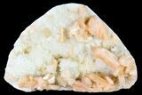 Peach Stilbite Crystals on Quartz - India #153196-1